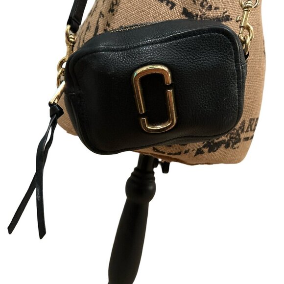 Marc Jacobs Handbags - Marc Jacobs The Soft Shot 17 Black Camera Crossbody Purse Leather Bag Gold